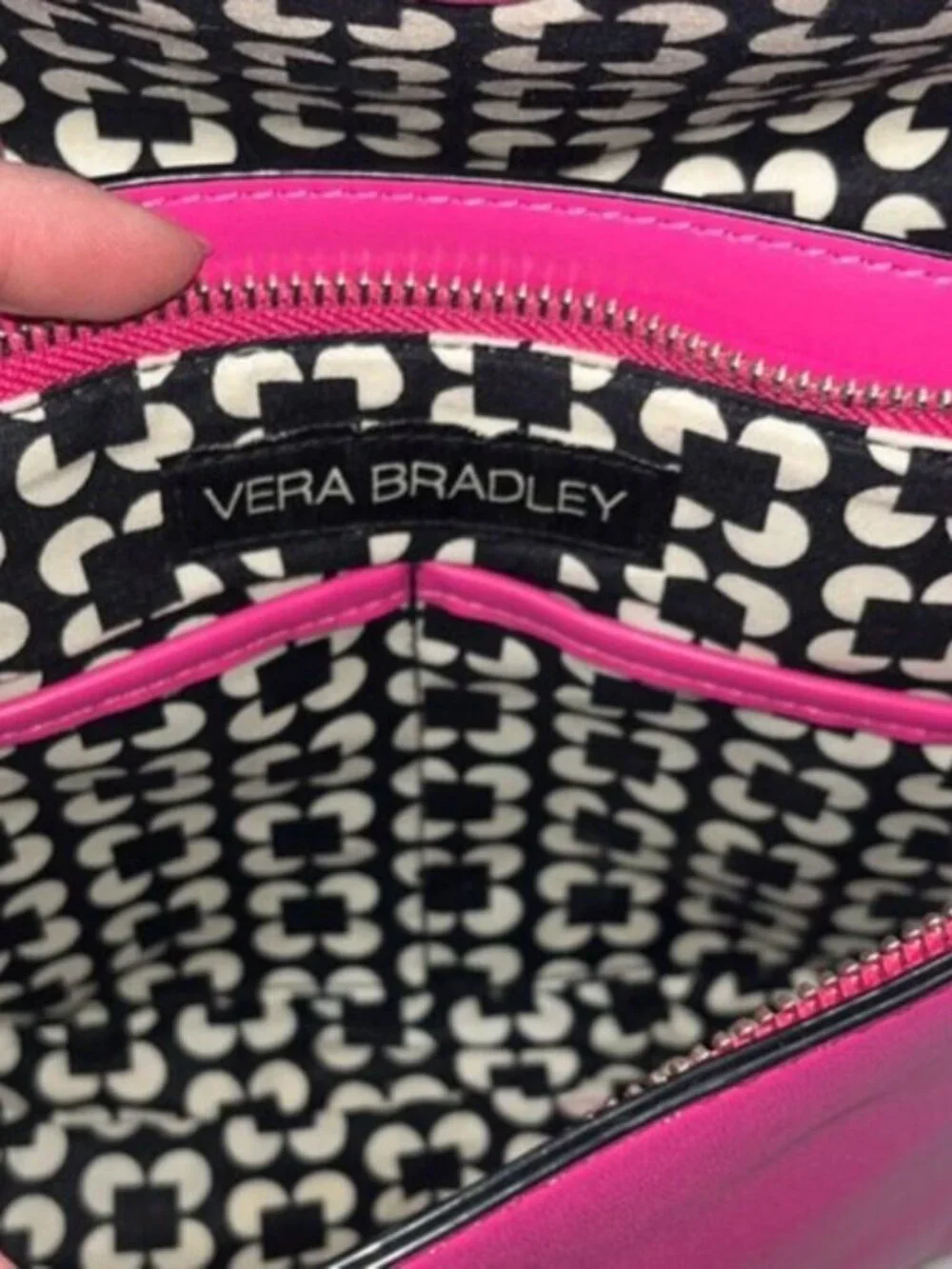 Vera Bradley Pink & Black Crossbody Shoulder Bag